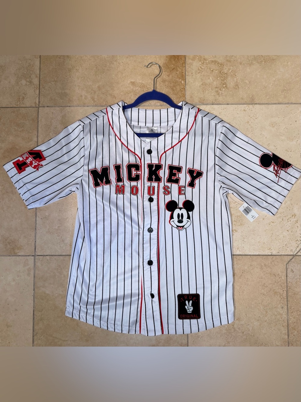 Disney Theme Park Mickey Mouse Baseball Jersey ADULT Small